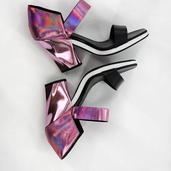 MISSONI NEW Iridescent Pink Faceted Heel Sandals €688 - Picture 6 of 11